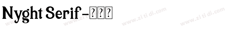 Nyght Serif字体转换